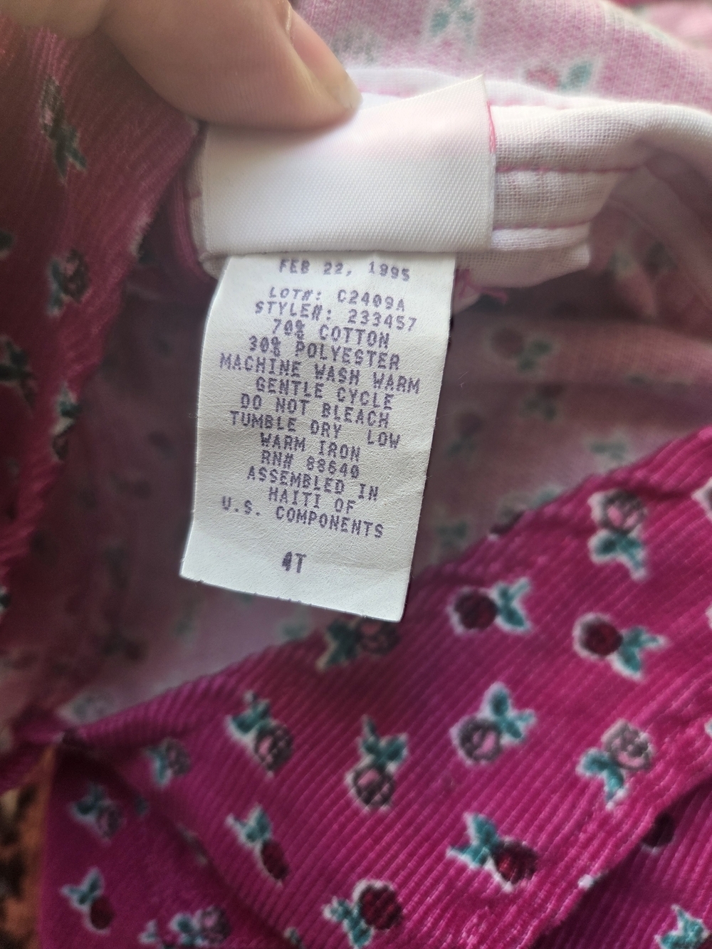 Two Vintage 1995 Carter's Kids Overalls *READ DESCRIPTION AND SEE ALL PHOTOS* - Picture 3 of 13